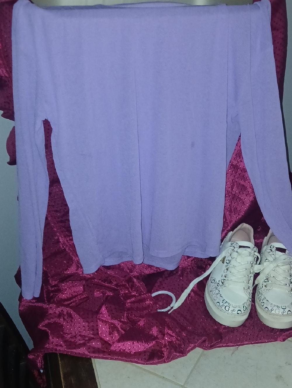 Lavender Long-Sleeve Knit Top